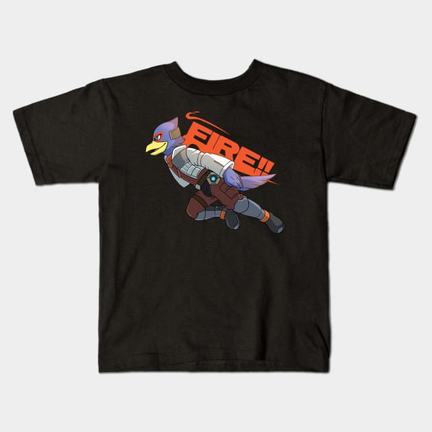 Fire Bird Kids T-Shirt by Whiskeyjack 